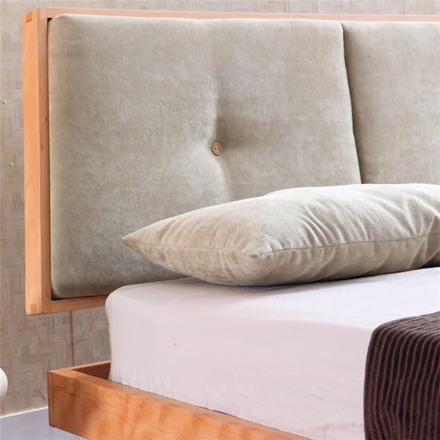 
Fashionable Wood Single Cot Bed Beach Bed Wood With Italian Velvet 