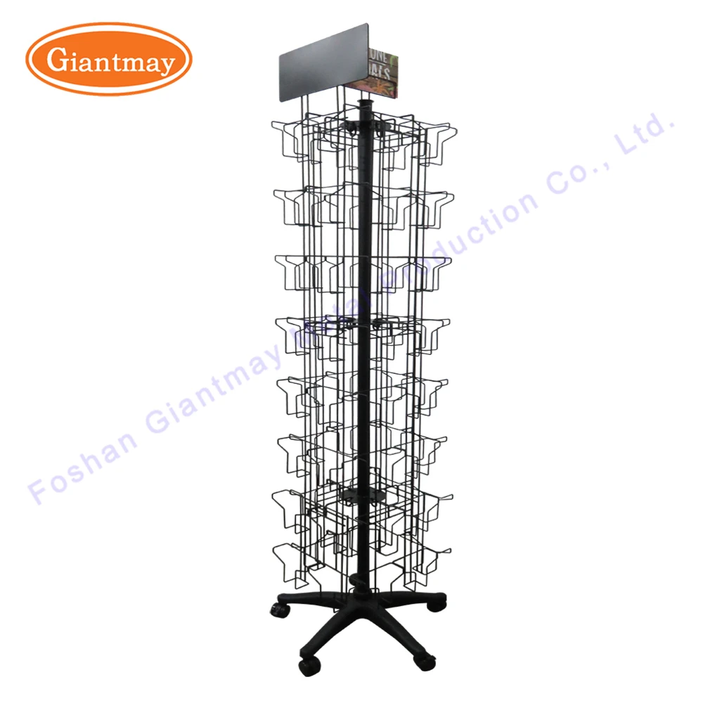 
Floor standing metal rotating postcard holder greeting card display stands 