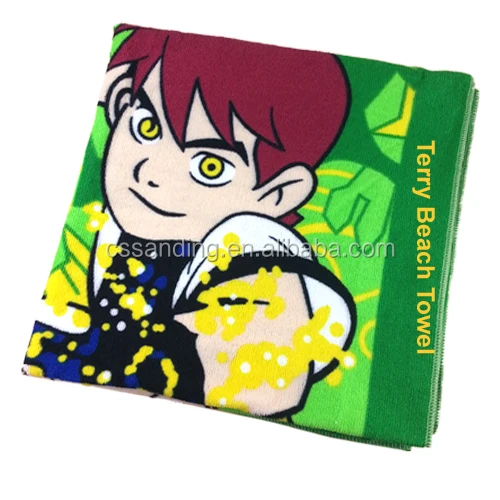 Stocked 100% Polyester Microfiber Terry Beach Towels