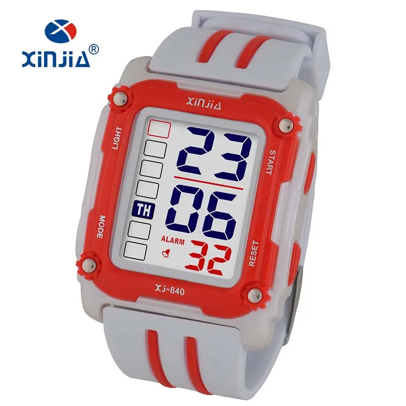 Модные цифровые электронные спортивные часы с будильником датой