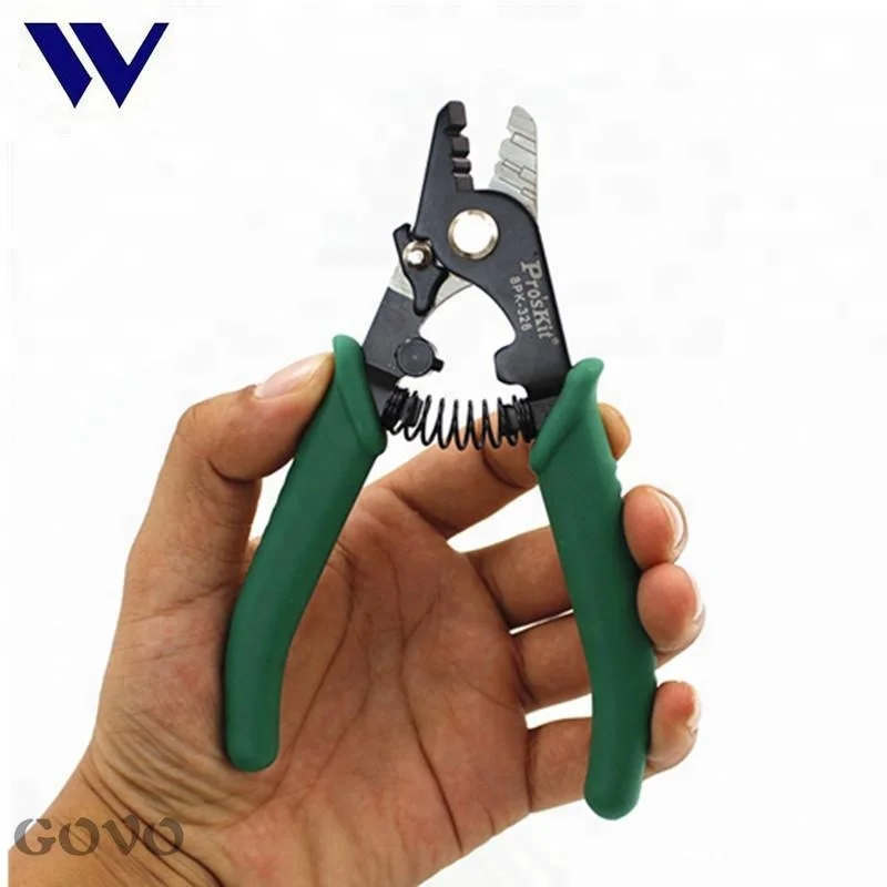 Proskit 8PK-326 tri-hole optical fiber stripper fiber optic cable stripper