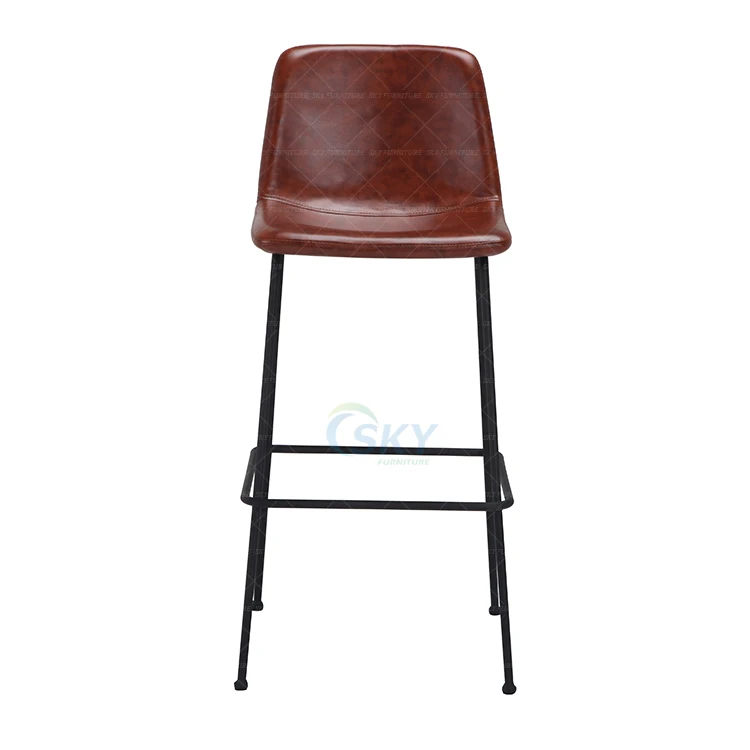 CN mid century modern bar stool velvet pu bar stool retro