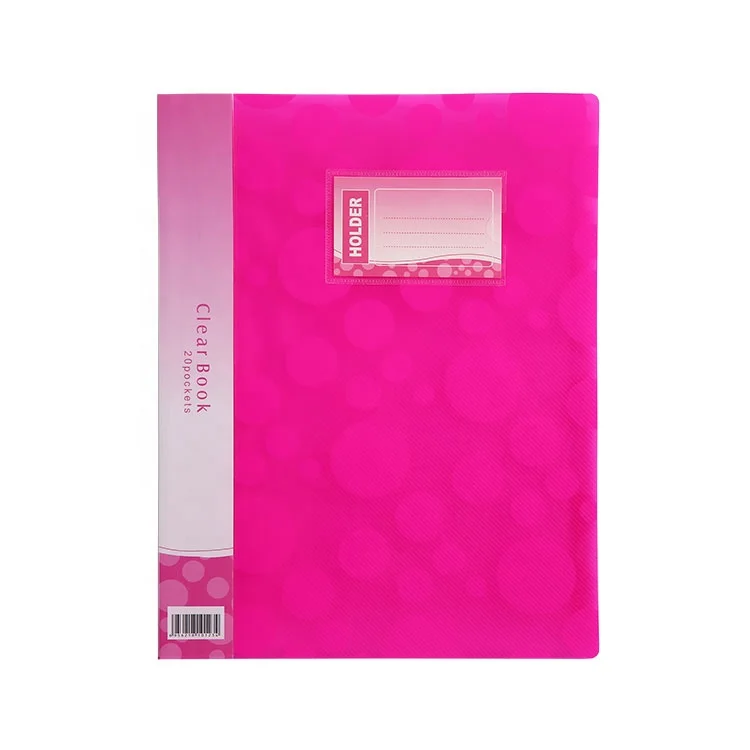 A4 NEON Display Book with Spine Label Pocket