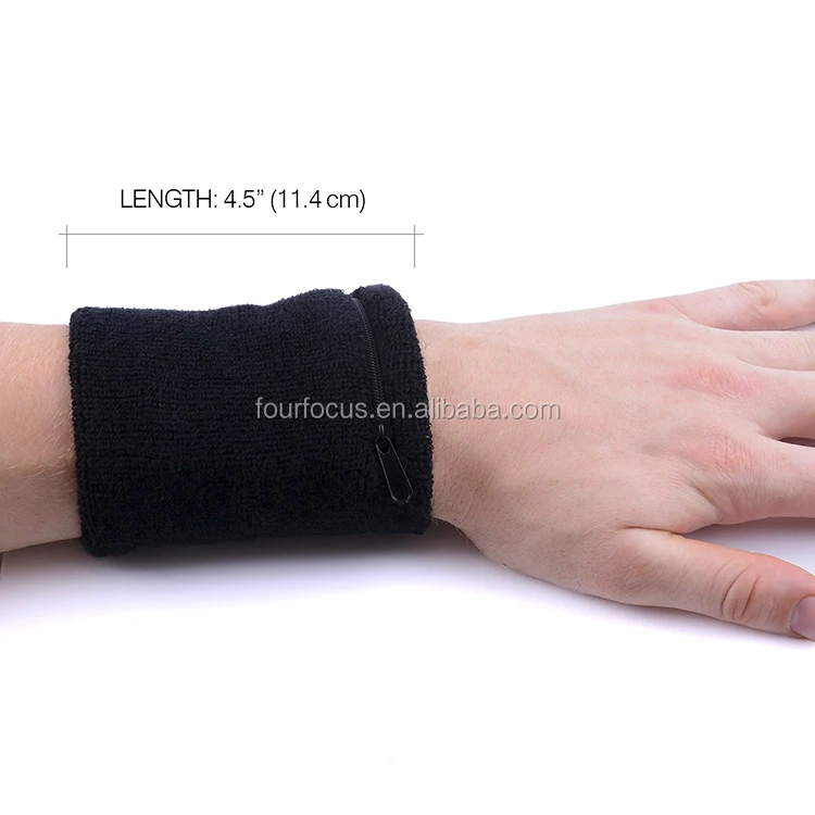 Хлопковый бумажник на запястье с водонепроницаемым карманом на молнии