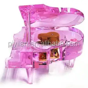  Оригинальная креативная Хрустальная цветная музыкальная шкатулка для пианино подарки детей