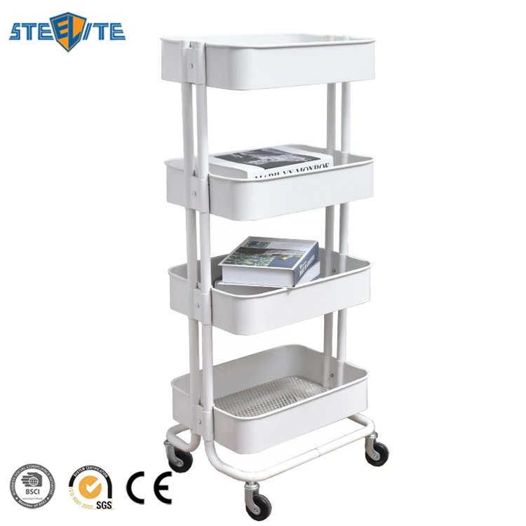 
China manufacturer iron vegetable storage trolley modular kitchen trolley with wheels 