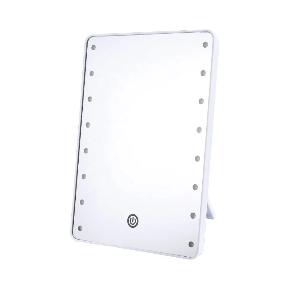 Melason Makeup 16 Led Makeup Mirror with Touch Dimmer Switch Battery Operated Stand