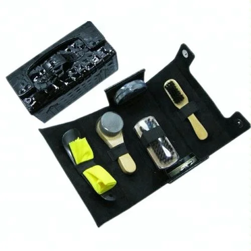 
Shoe Shine Care Valet Box Set - Professional Quality Shoe Polish Kit 