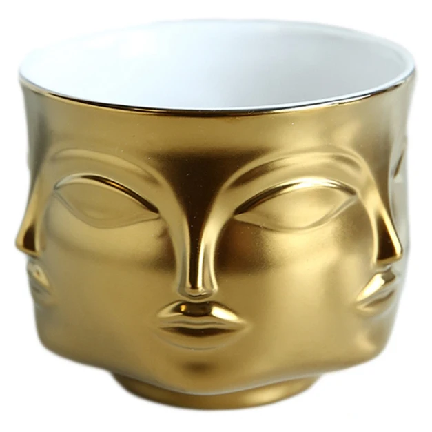 RZLK25-D-AB    Matte surface plain gold and black modern interior design new ceramic vase