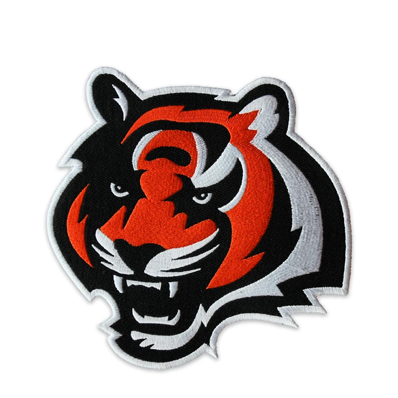 
Embroidered Service Custom animal Logo 100% Machine Embroidery tiger Patches iron on Badges OEM service 