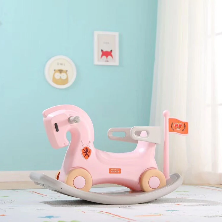 Kids like shape plastic rocking horse toy