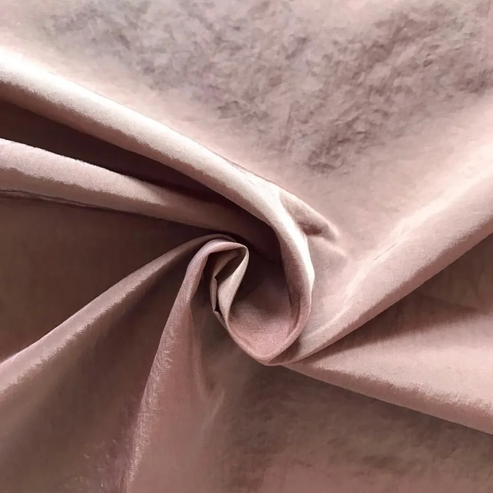 350T 75gsm crinkle crepe nylon taffeta down jacket fabric wholesale