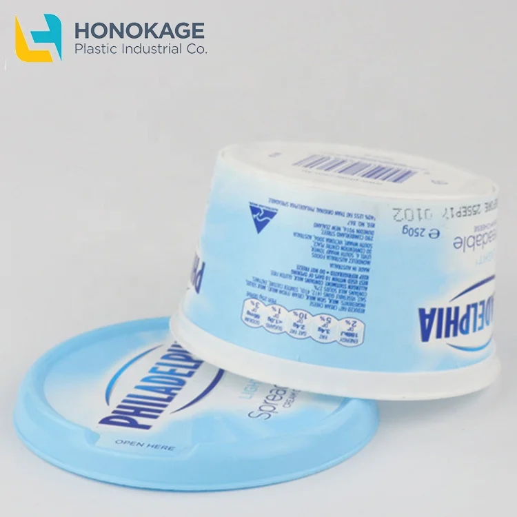 BRC Certificate Disposable Custom logo Printed 250g Round IML Container Frozen pp Plastic Ice Cream Cup with Lid
