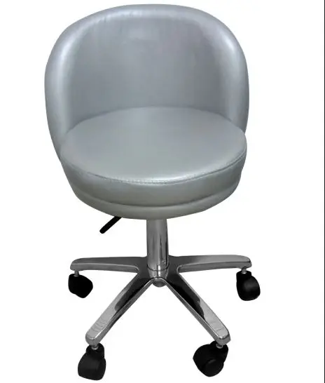 Больничный хромированный роскошный высокий стул со спинкой, удобный врачебный стул