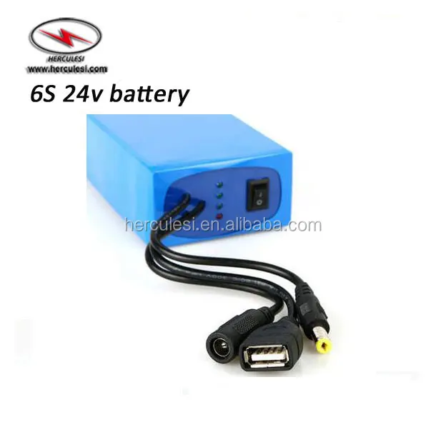 24V Deep Cycle Battery 6S NCR 18650 25.5V Li-Ion Battery Pack Made in China