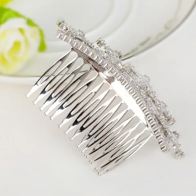 LUOTEEMI Wholesale Fashion European Wedding Luxury CZ Crystal Bridal Accessories Hair Band Tiara Crown