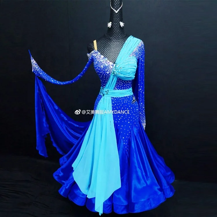 
Tailor made crystals from swarovskis ballroom dance dresses competition women adult 