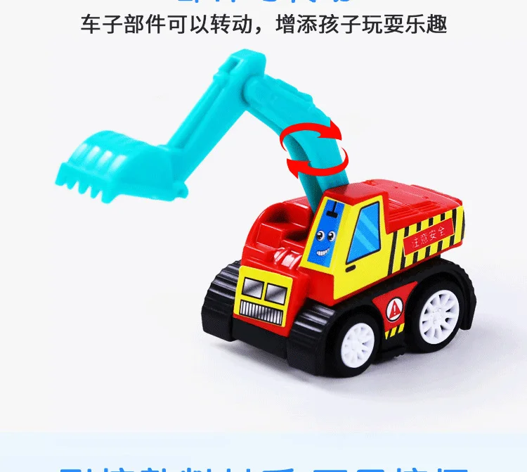 6 Pack Mini Assorted Construction Vehicles and Race Car Toy, Yeonha Toys Vehicles Truck Mini Car Toy for Kids