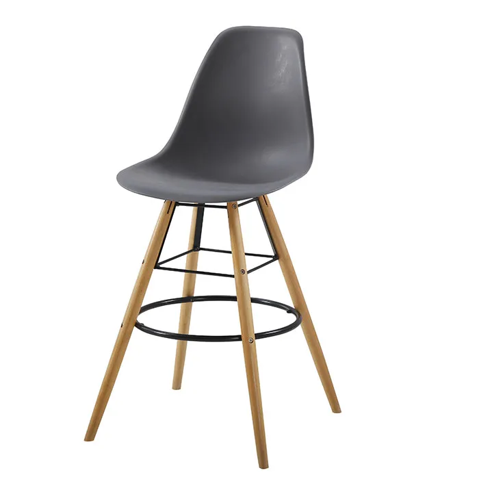 used kitchen furniture popular  white hot Outdoor Wood Leg Plastic Bar Stool  Chair