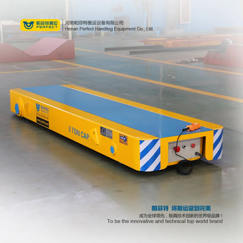 Production Line Automatic Track Carriage Heavy Material Transfer Cart
