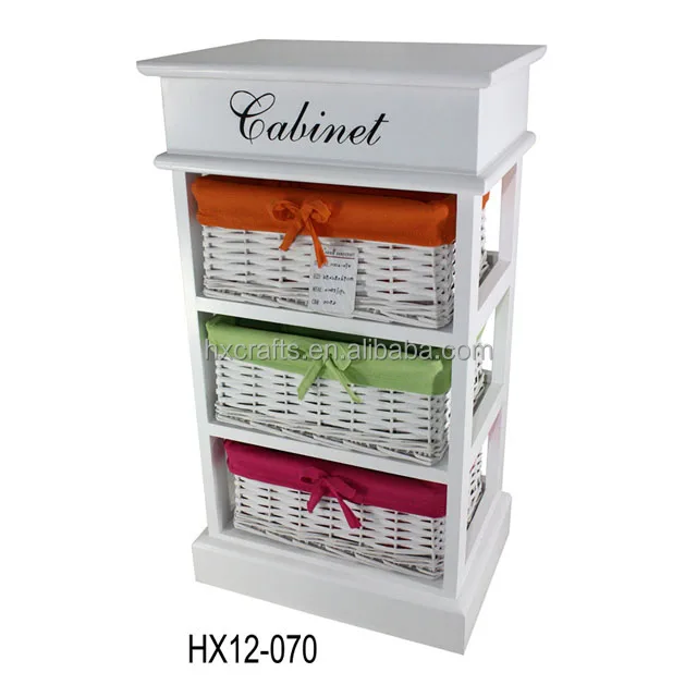 Wooden Storage Chest With 3 Drawers