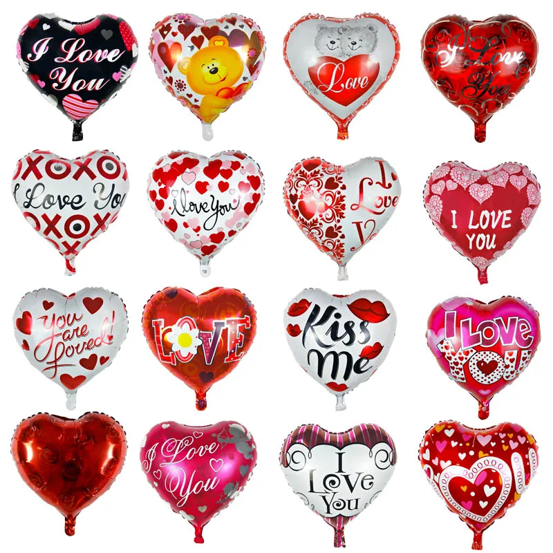 
 18 дюймов в форме сердца Love гелиевый воздушный шарик из фольги в форме для свадьбы/ко Дню Святого Валентина Рождественские украшения воздушные шары   (62042136777)