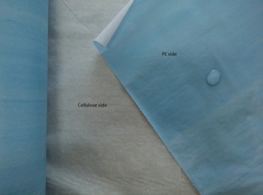 Синяя одноразовая Водонепроницаемая полиэтиленовая бумага OEM для покрытия кушетки, влагостойкая, Абсорбирующая, прочная и надежная, 3 года класса I