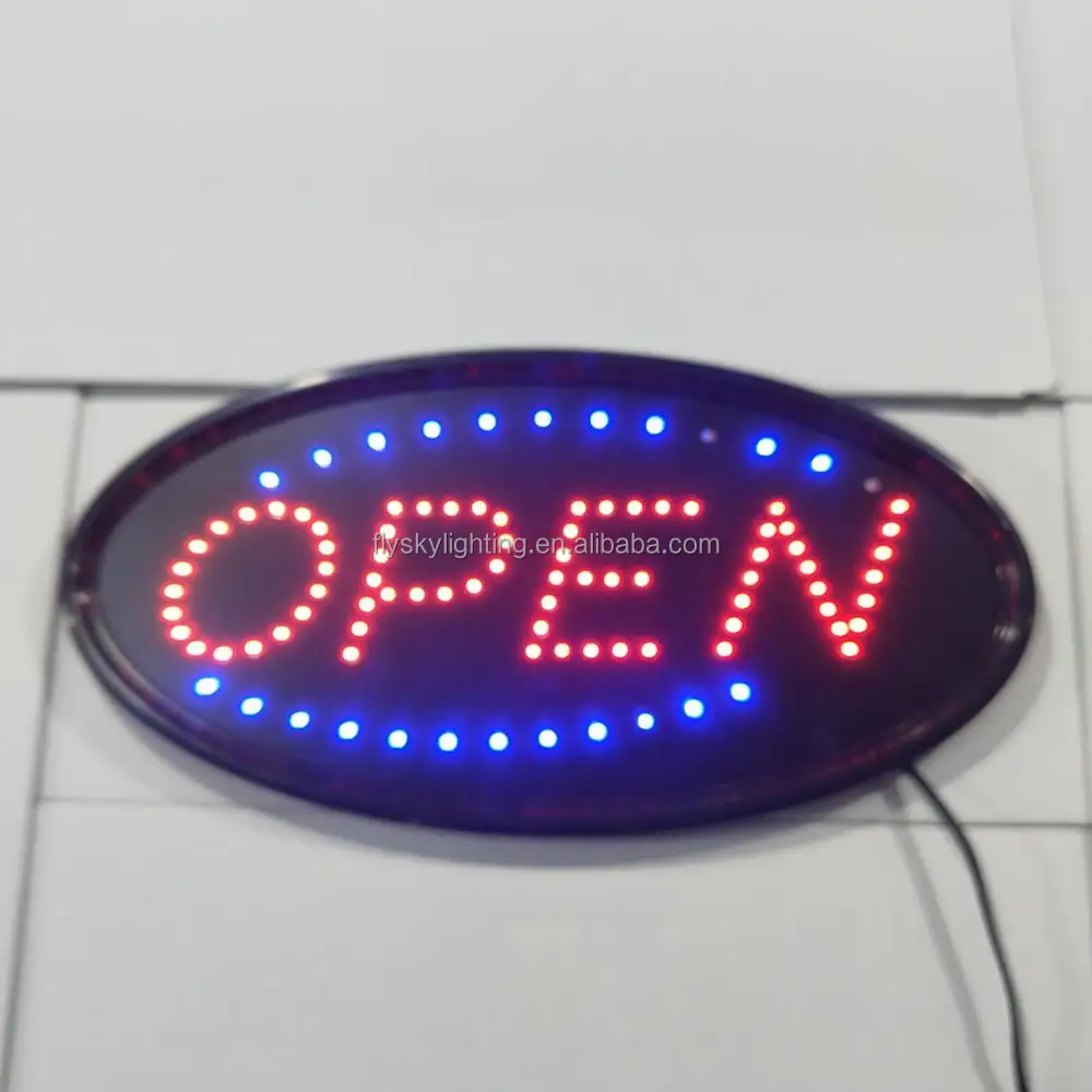 LED OPEN Sign Electric Billboard Bright Advertising Board Flashing Window Display Sign with Motion
