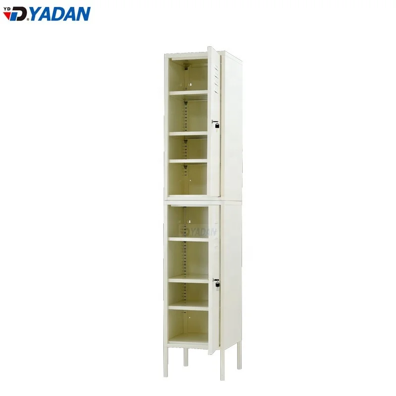 Factory supply high quality metal steel furniture storage 2 doors locker wardrobe for home using