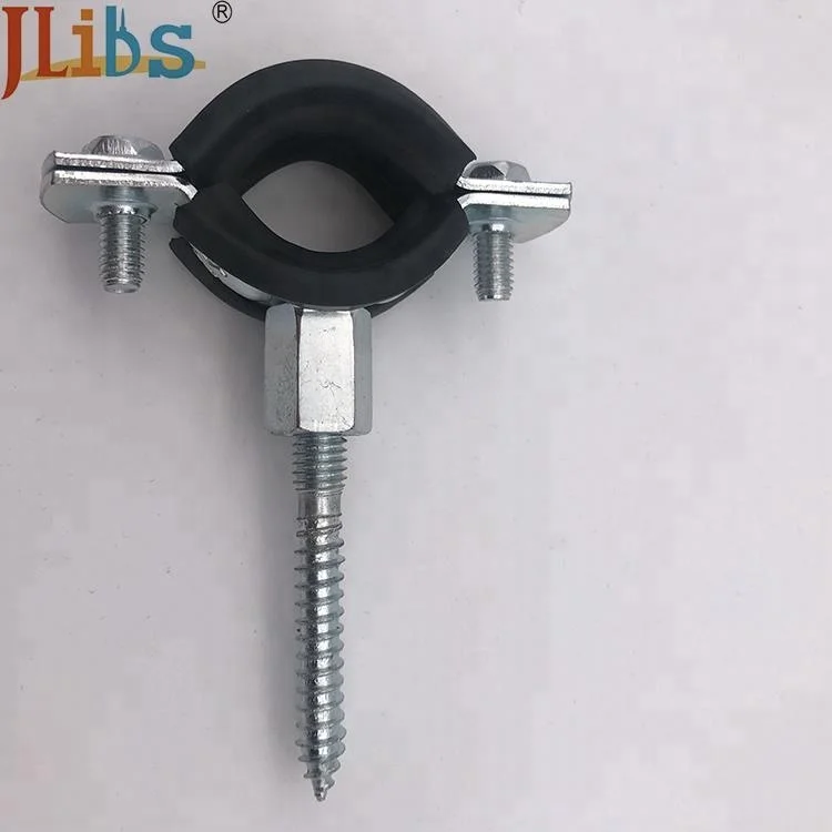 
Welding Type Pipe Clamps Set steel double pipe clamps with rubber 