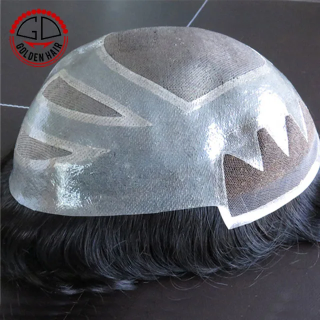 Hair Replacement System High Quality Fine Mono Lace Front Hair Piece For Men