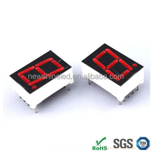 Red 7 segment Common Cathode led display 0.56 inch led 7 segment display Single digit led digital display for digital signage TV
