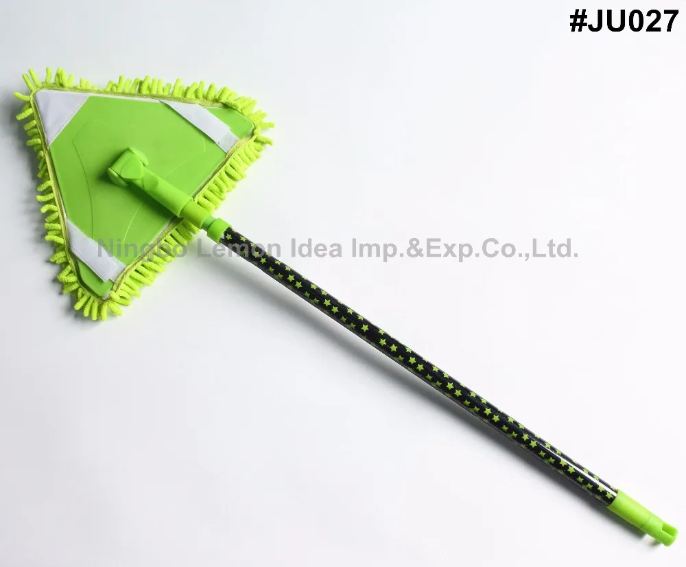 Большая треугольная микроволоконная Лапша для очистки складной Пыльник с выдвижной металлической ручкой