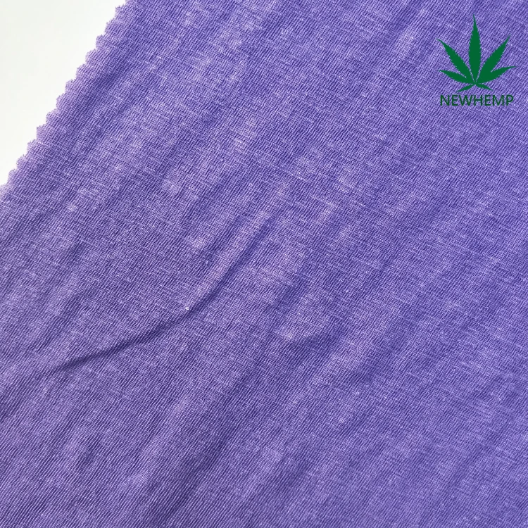 
GOTS certificated fabric hemp with 55% hemp 45% organic cotton blends hemp jersey fabric 