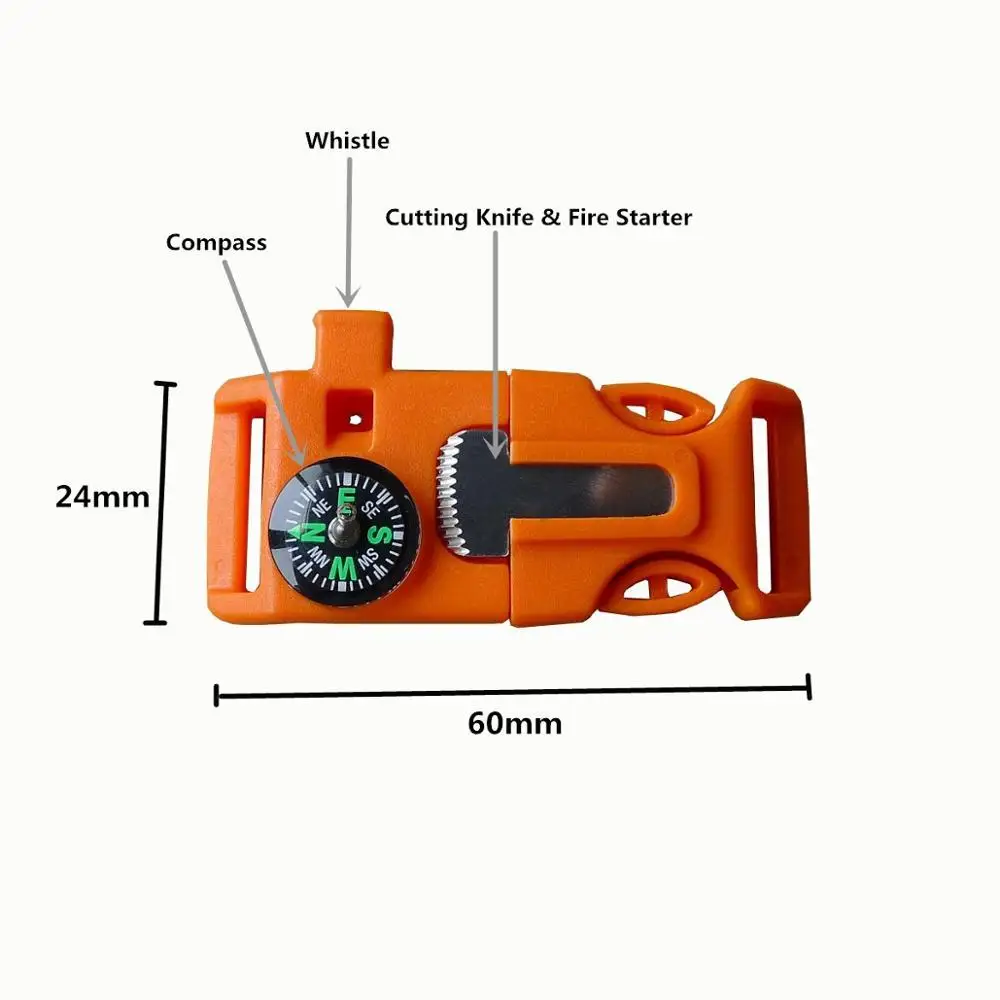 Mountaineering Paracord Buckle,Bushcraft Buckle,Outdoor Climbing Buckle Plastic