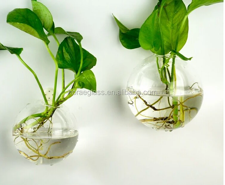 wholesale transparent hanging glass vase Chinese glass ball vase