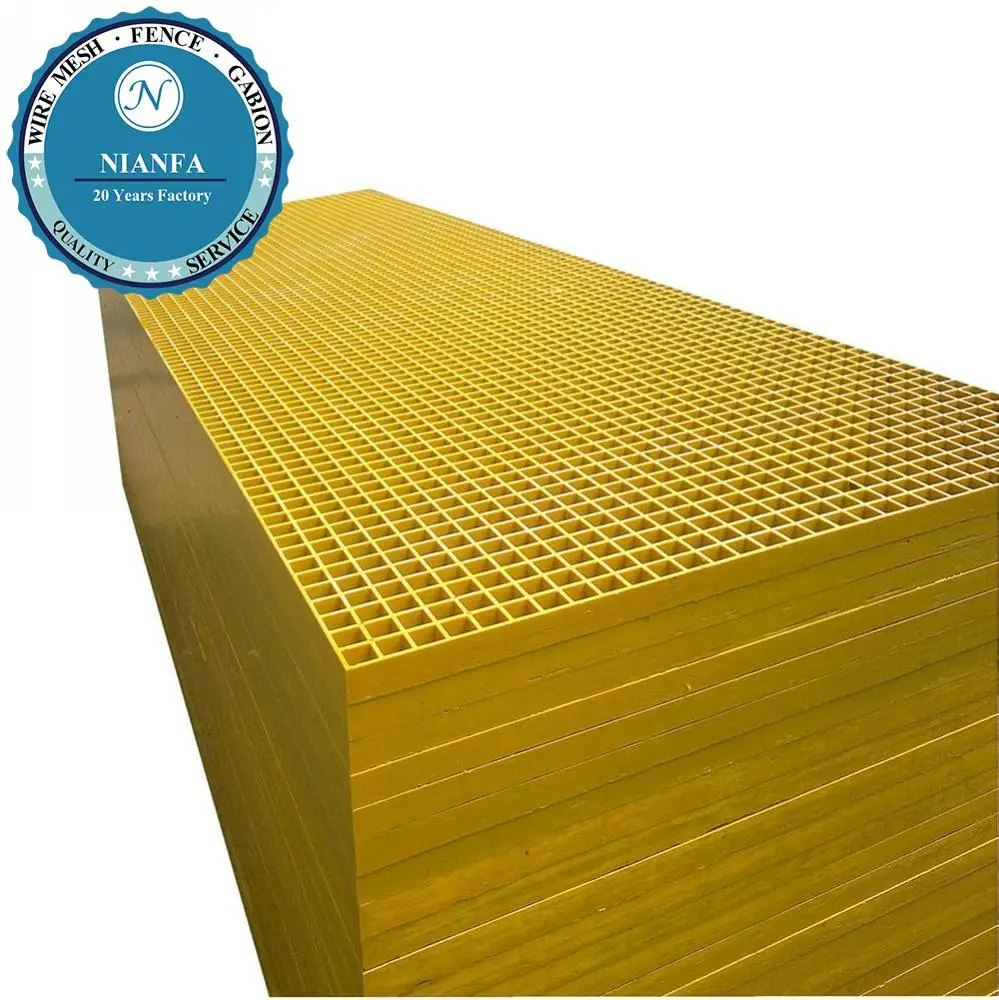 
Poultry Feeding small hole 38*38mm molded fiberglass floor grating(Guangzhou Factory) 