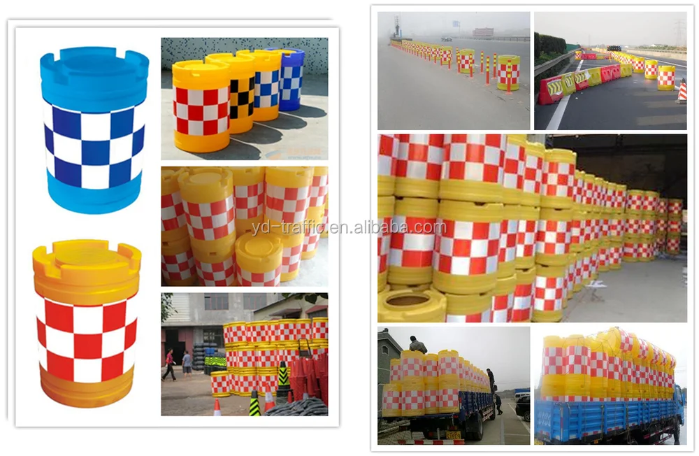 Road Safety Warning Plastic Water Barrel high quality water filled traffic barrier