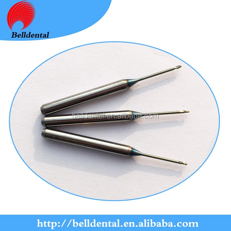 
New Arrivals CAD CAM System DLC Coating Dental 0.6 1.0 2.0 Zirconia Milling tools s for roland milling machine 
