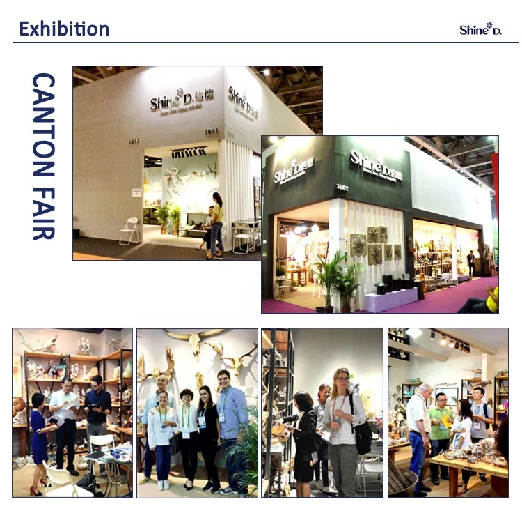 Resin Golden Moose Antlers Wall Mirror Decorative