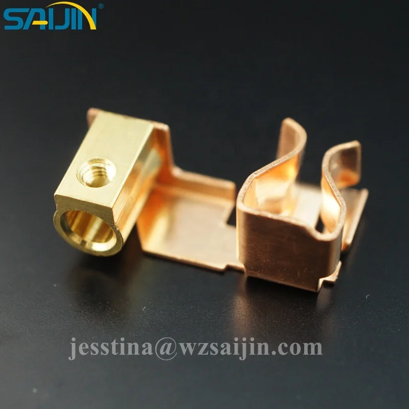 Copper Phosphor earth terminal brass block assembly for Multi functional socket