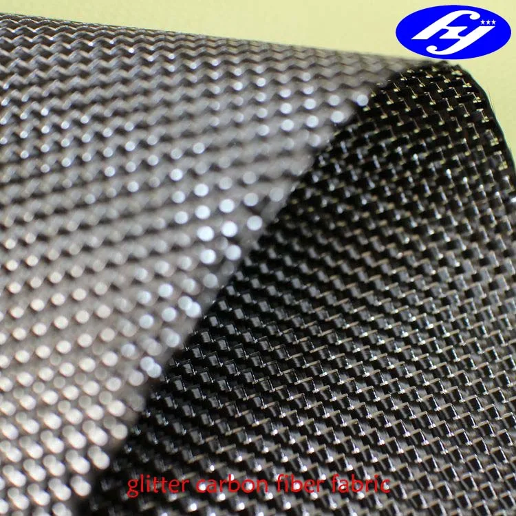 
200g/m2 3K plain glitter carbon fiber fabric 