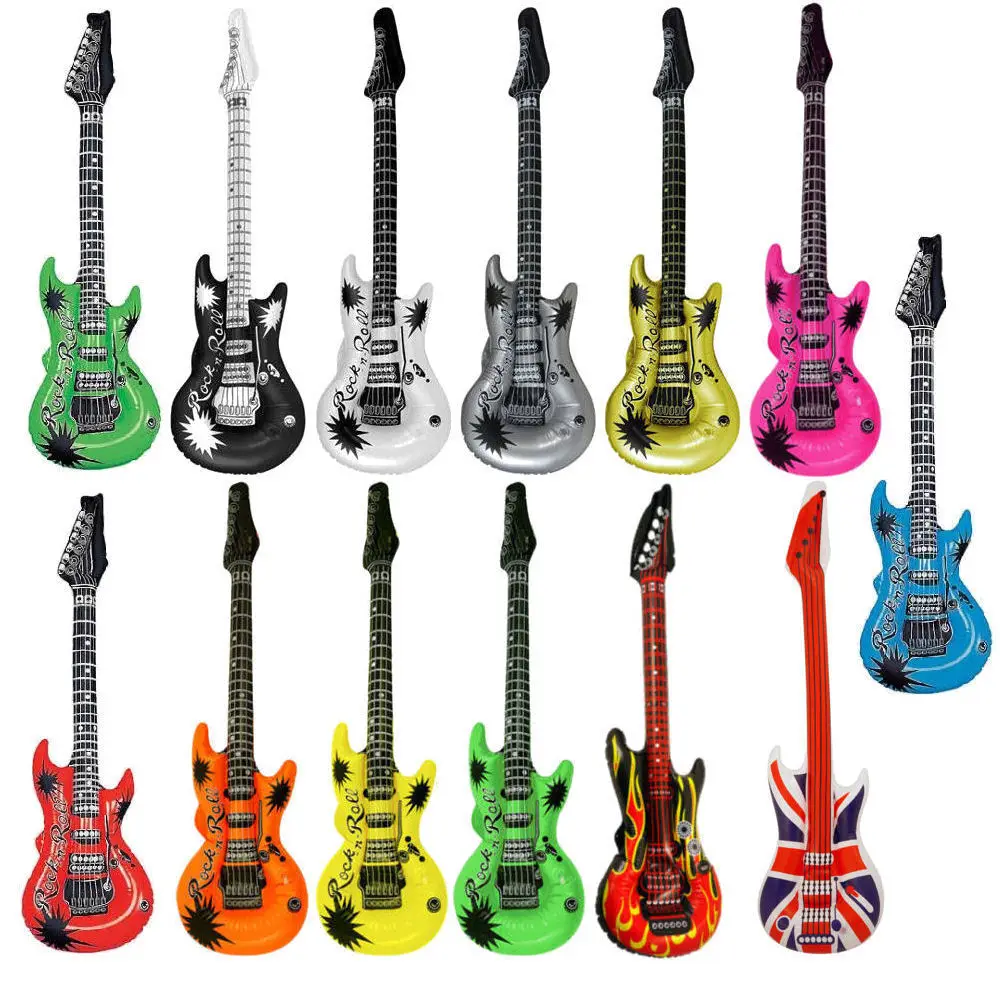 Promotional custom  inflatable pvc   violin  toy guitar  musical instruments toy violin for kids