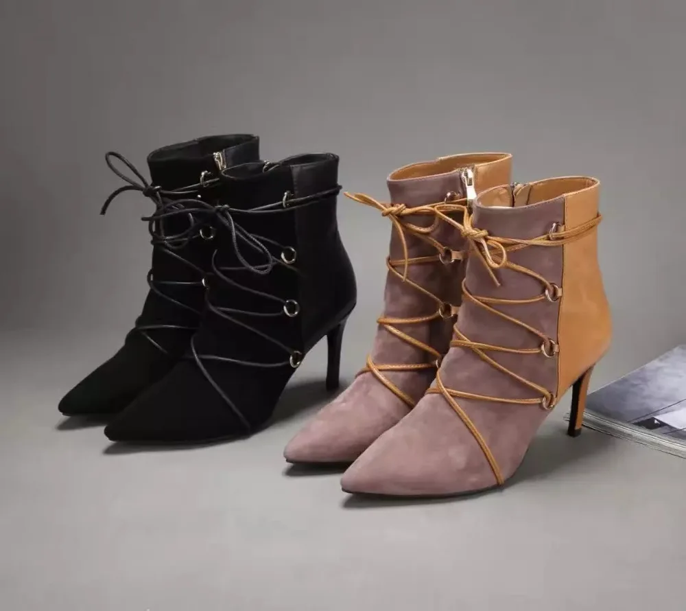 Achetez en Gros semelle rouge cheville bottes en Ligne à