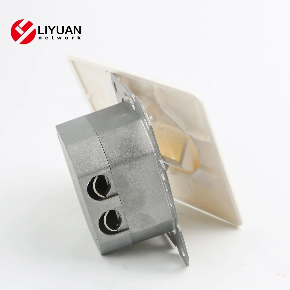 Размер 80x80 мм, лицевая панель, 2 порта, немецкий тип STP rj45, настенная розетка