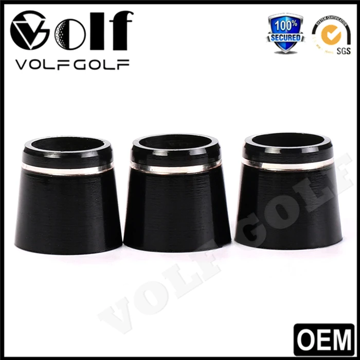 
Single Silver Ring Solid Black Plain Golf Ferrule for Driver Fairway Woods Graphite Shaft and Iron Shaft 