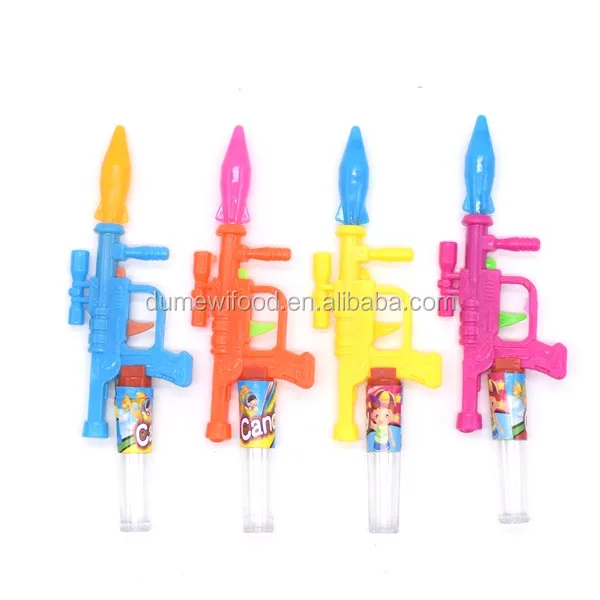 
Funny Plastic Missile Gun Shooting Toy Candy for Kids 