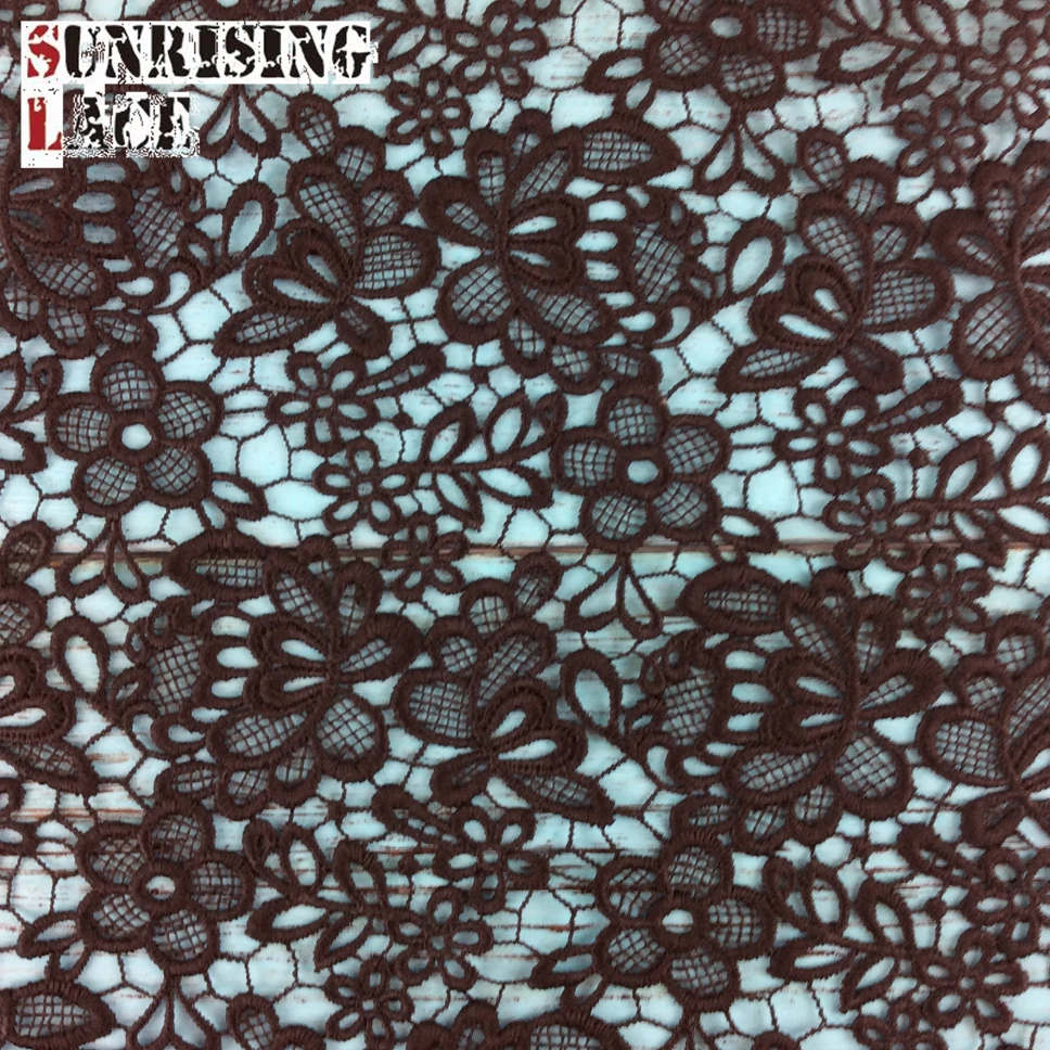 2021 Textile Heavy African Cotton Korean Cord Guipure Embroidery Dress Lace Fabric For Women