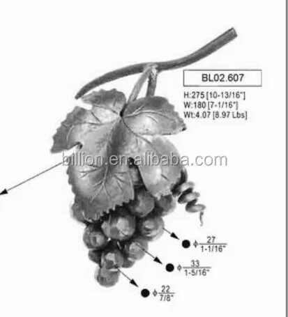 Ornamental Cast Steel Grape Design