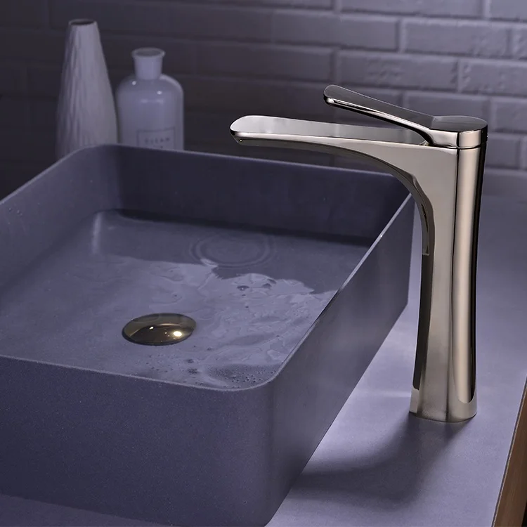 Kaiping Factory Wholesale Single Hole Basin Faucet Brass Gold Faucet High Quality Custom Bathroom Sink Mixer Faucets